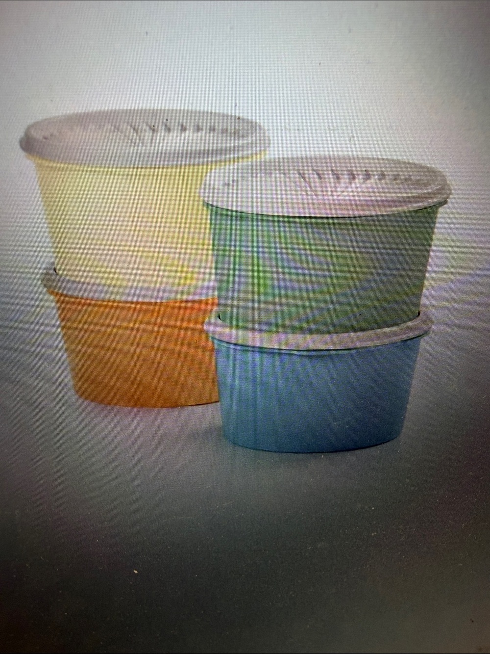 Stackable Pastel Storage Containers with Lids - Set of 4
